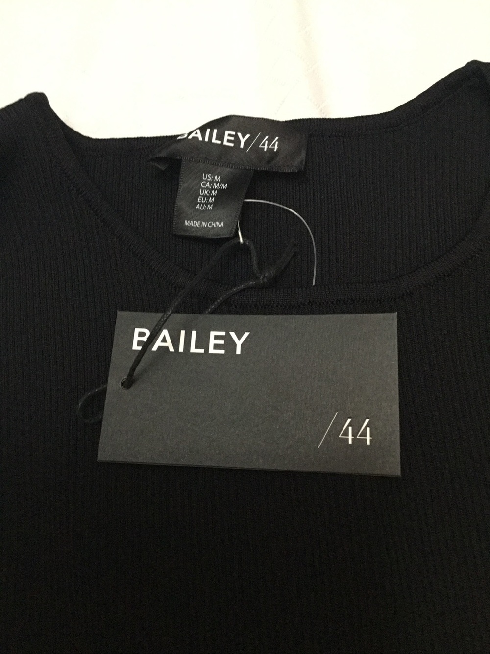 Bailey 44 Black Ribbed Crew Neck Sweater - Picture 2 of 13